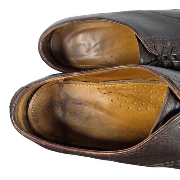 Vintage Dr. Martens Shoes Mens UK 9 US 10 Brown Made in England Derby 5-Eye 90s main image 13